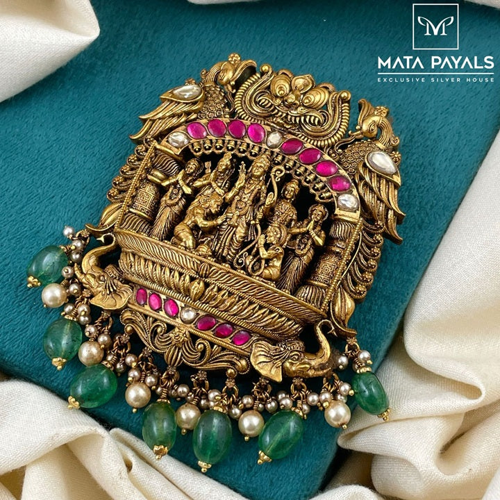 Gold Plated Ram Darbar Pendant