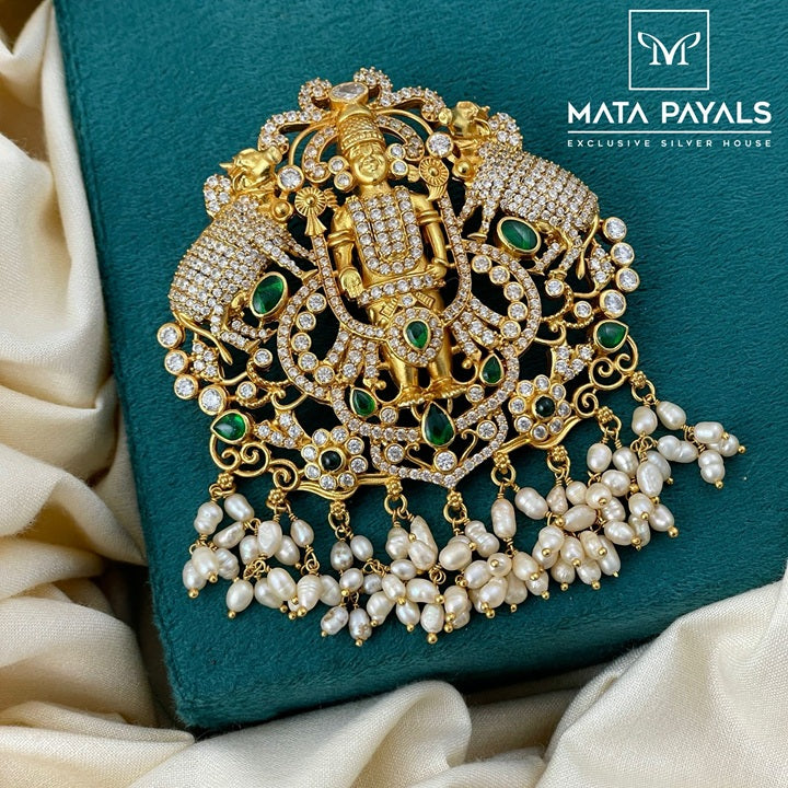 Gold Plated Vintage Balaji Pendant