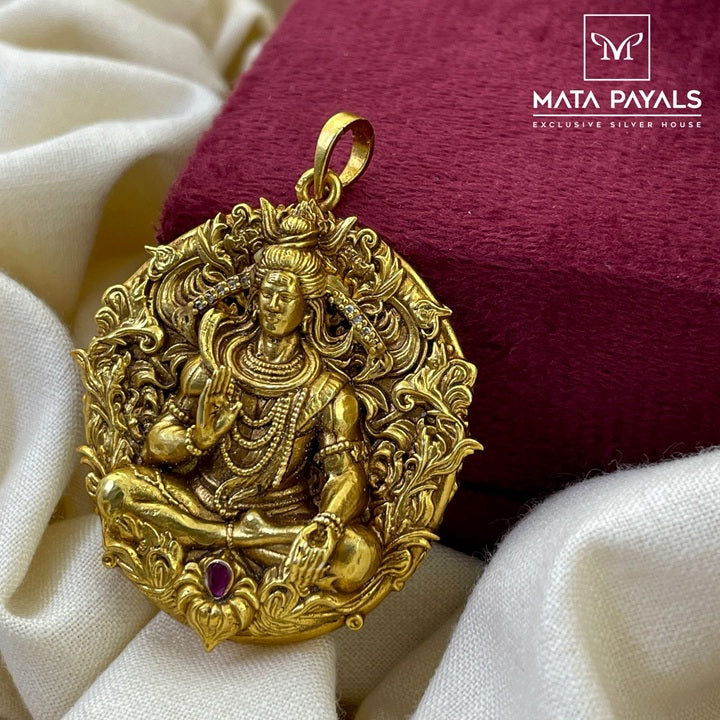 Gold Polish Shiva Pendant