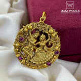 Radha Krishna Gold Plated Pendant