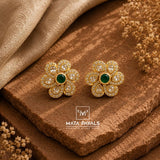 Charming Cut Stone Stud