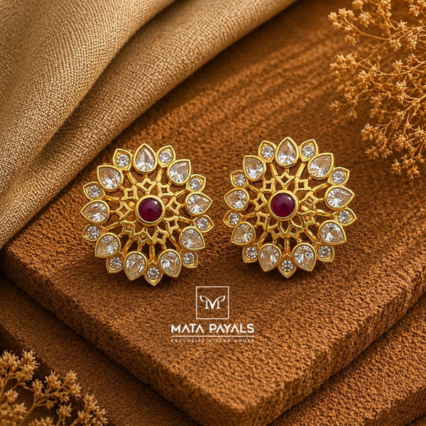 Expressive Gold Plated Stud