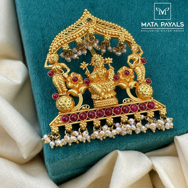 Divine Shri Lakshmi Carved Pendant