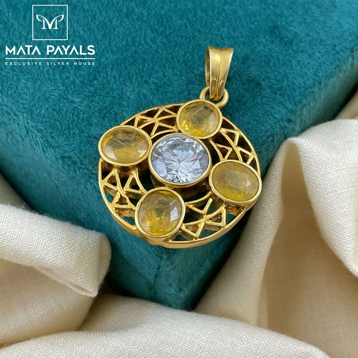 Chakra Yellow Sapphire Pendant