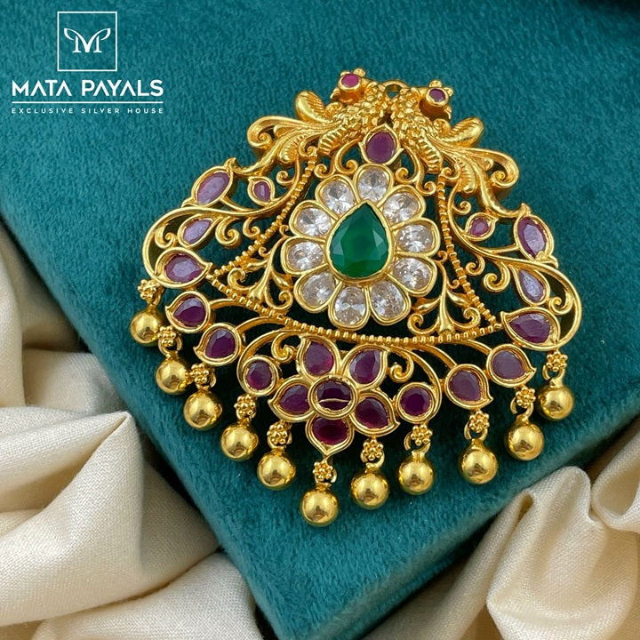 Stunning Silver Gold Plated Pendant