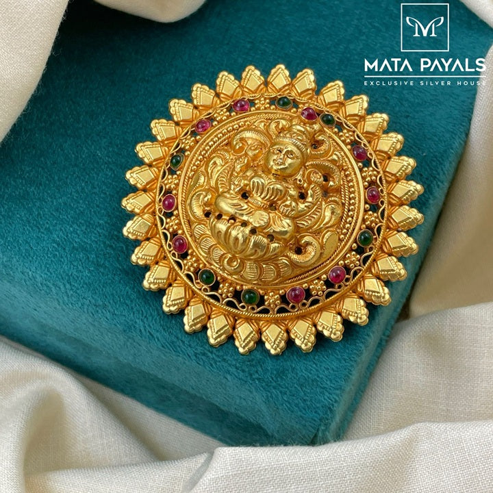 Blazing Devi Lakshmi Gold Plated Pendant