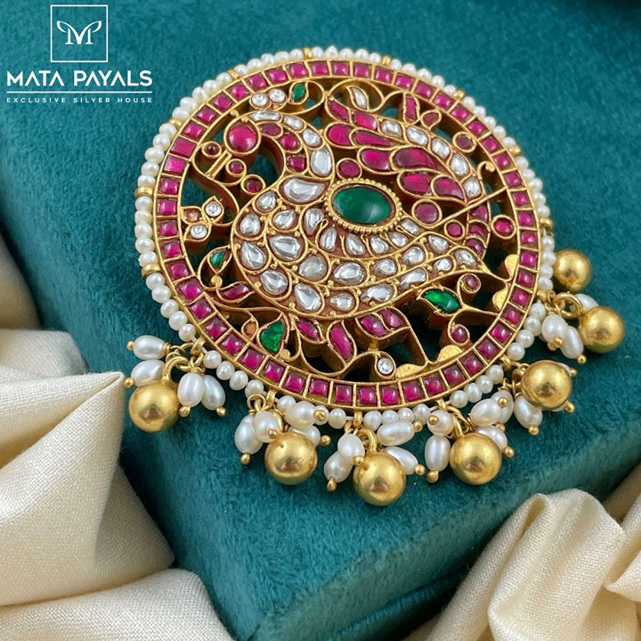 Pretty Peacock Kundan Pendant