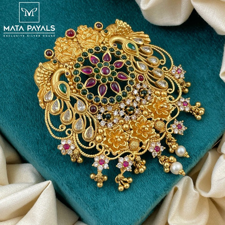 Spectacular Ganesha Mandala Gold Plated Pendant