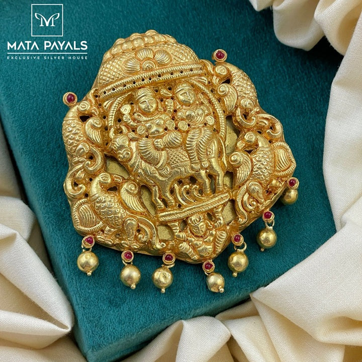 Astounding Nakshi Lord Shiva Parvathi Pendant