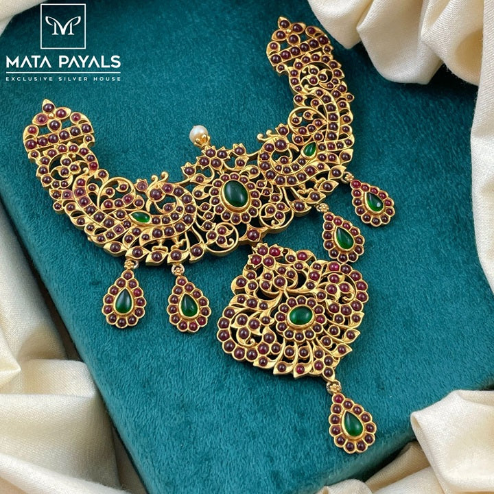 Attractive Royal R&G Silver Gold Plated Necklace