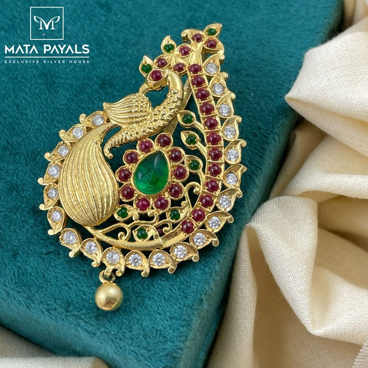 Gold Polish Mayura Pendant