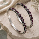 Pinkish Oxidised Bangle