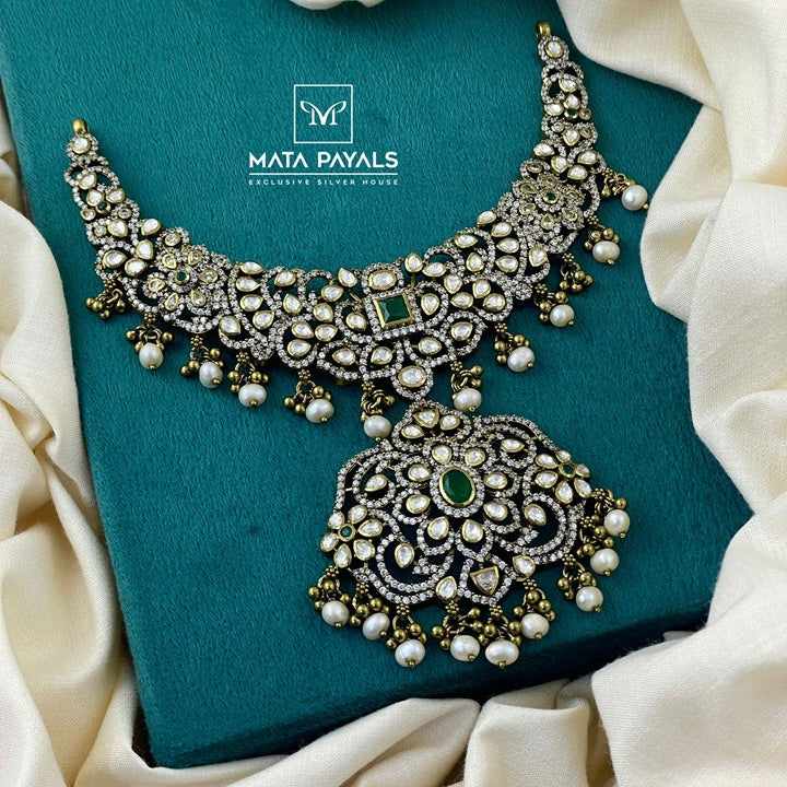 Grand Moissanite Gold Plated Necklace