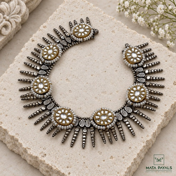 Dual Plated Floral Necklace