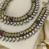 Dual Tone Cut Stone Payal