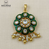 Greenish Moissanite Pendant
