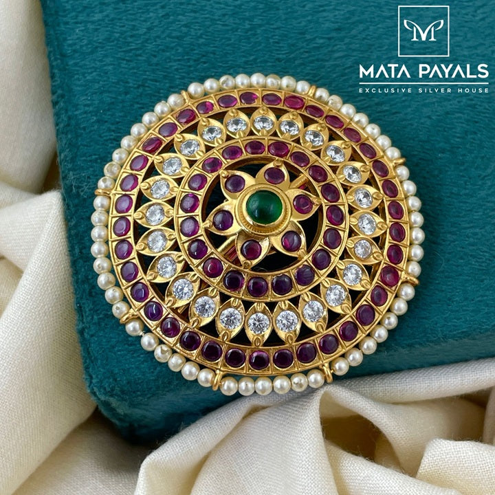 Traditional Gold Plated jade Bille