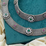 Floweret Striking Silver Anklet