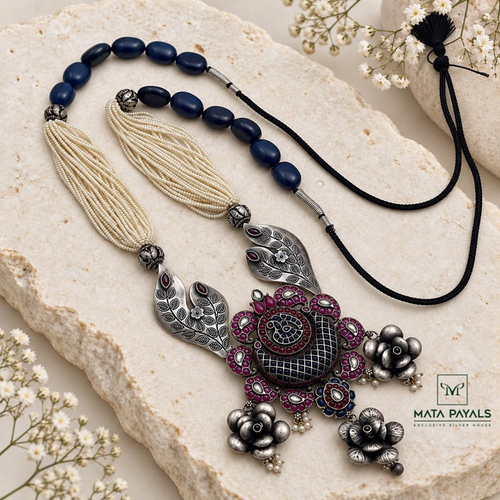 Gorgeous Mandala Mayur Pearl Necklace
