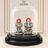 Oxidised Ganesha Lakshmi Idol