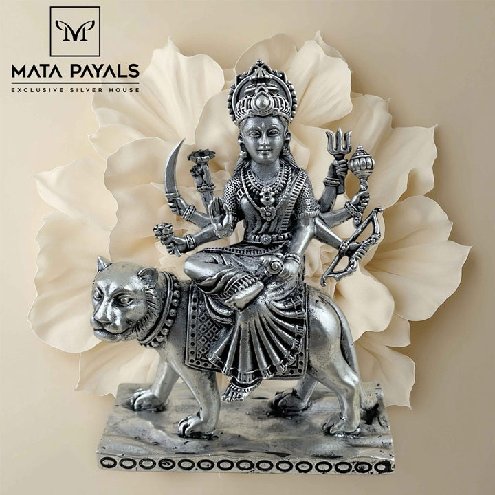Heavy Oxidised Chamundeshwari Idol