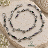 Expectational Red & Green Anklet