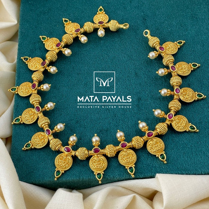 Tempting Lakshmi Coin Necklace