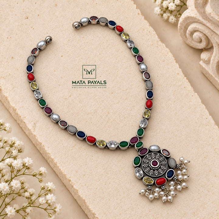 Charming Oxidised Necklace