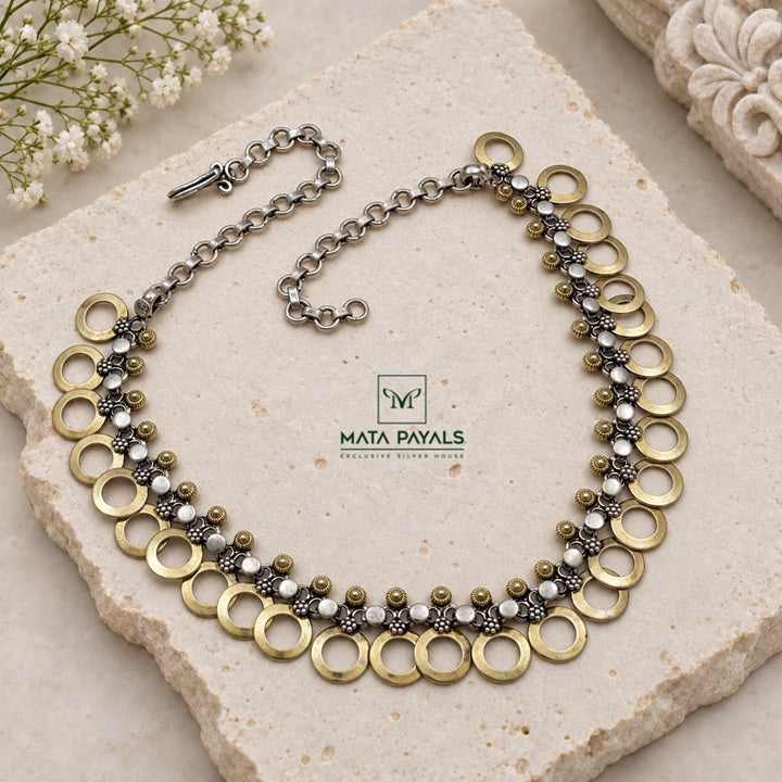 Fancy Dual Tone Necklace