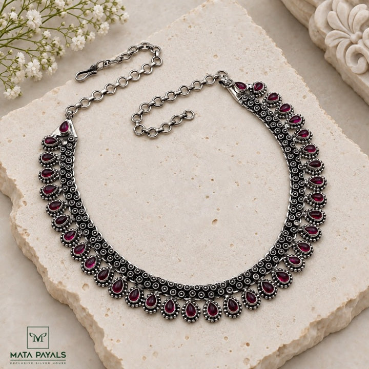 Classic Dark Pink Necklace