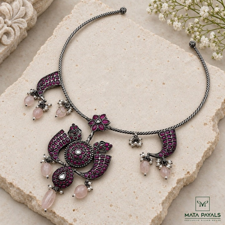 Majestic Oxidised Necklace