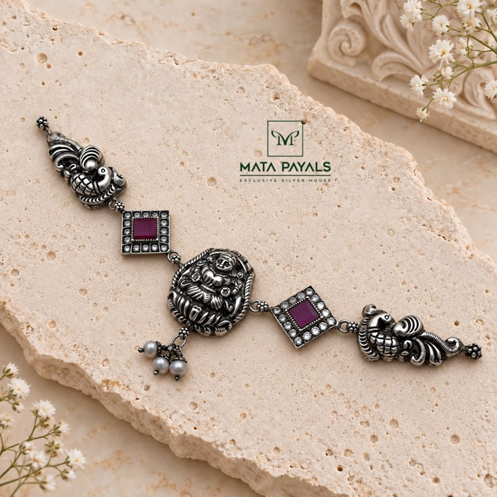 Pink Peacock Oxidised Choker