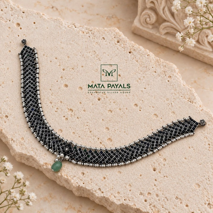 Colourful Oxidised Choker