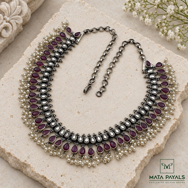 Standard Dark Pink Necklace