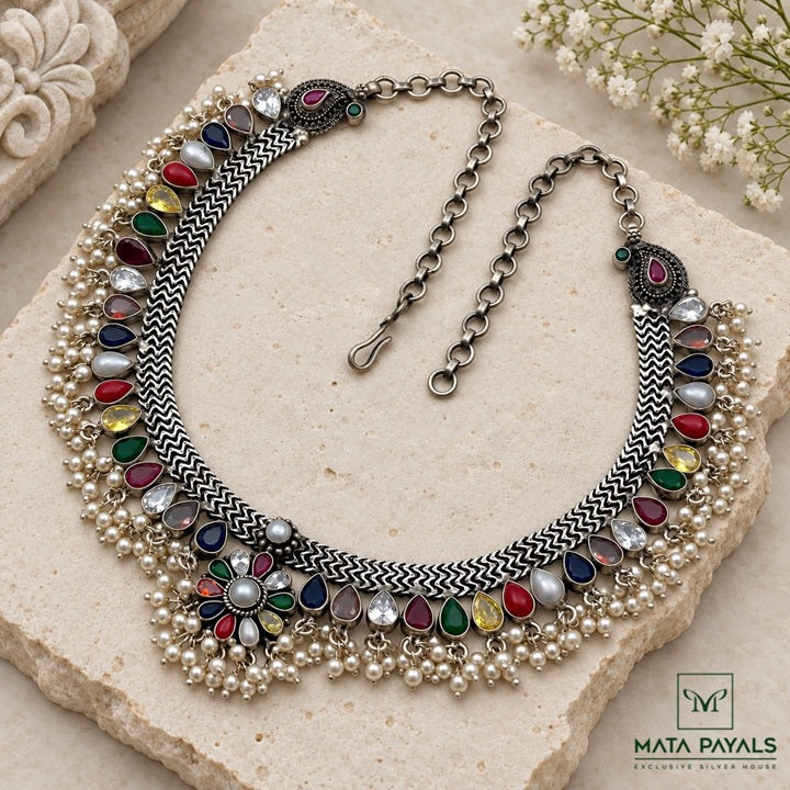 Gorgeous Navarathna Necklace