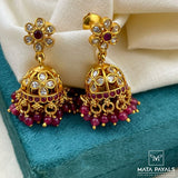 Floral Red Jumka