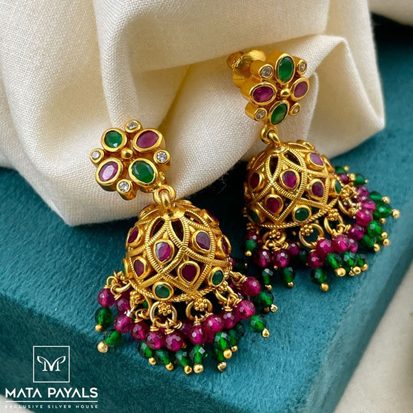 Colourful Cut Stone Jumka
