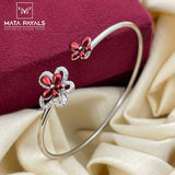 Floral Rhodium Kada