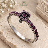 Dark Pink Cut Stone Kada