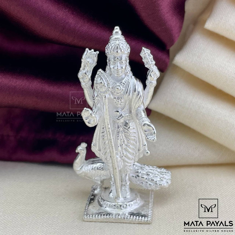 Silver Sri Kartikeya Idol