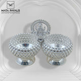 Silver Gaja Lakshmi Kum Kum Bowl