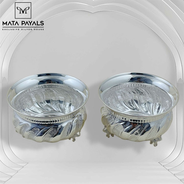 Designer Silver Kum Kum Bowl