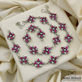 Impressive Silver Kundan Anklet
