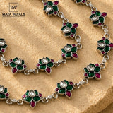 Colourful Kundan Anklet