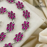 Elegant Pink Kundan Anklet