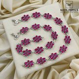 Elegant Pink Kundan Anklet