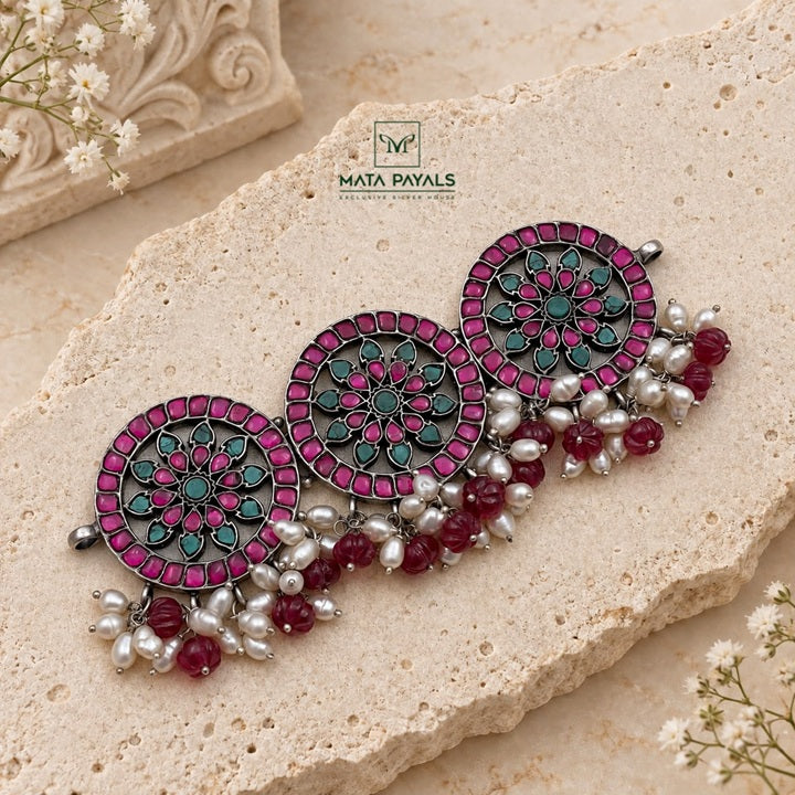 Dazzling Turquoise Floral Choker