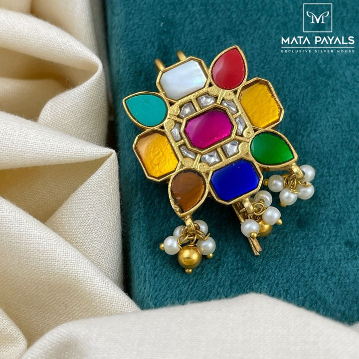 Colourful Kundan Jade Bille