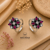 Pink Kundan Toe Ring