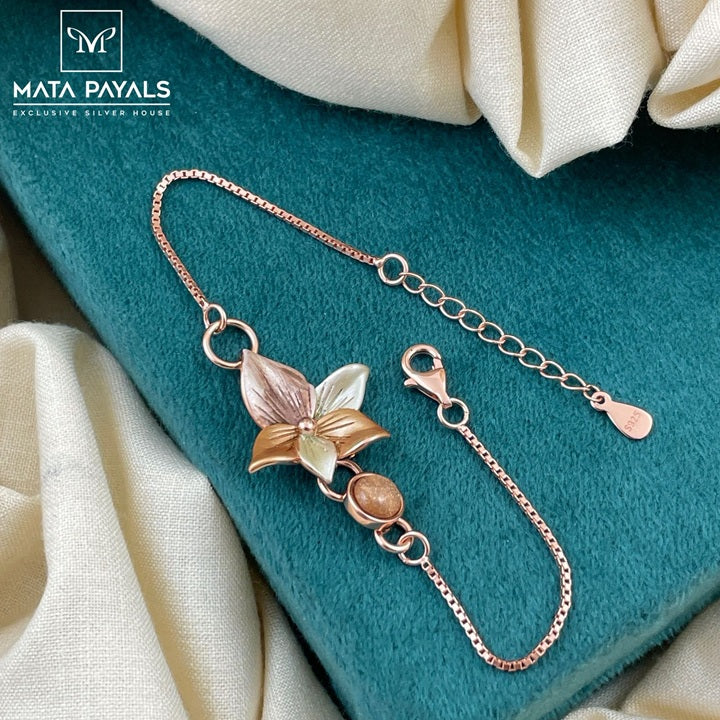 Floral Rose Gold Bracelet